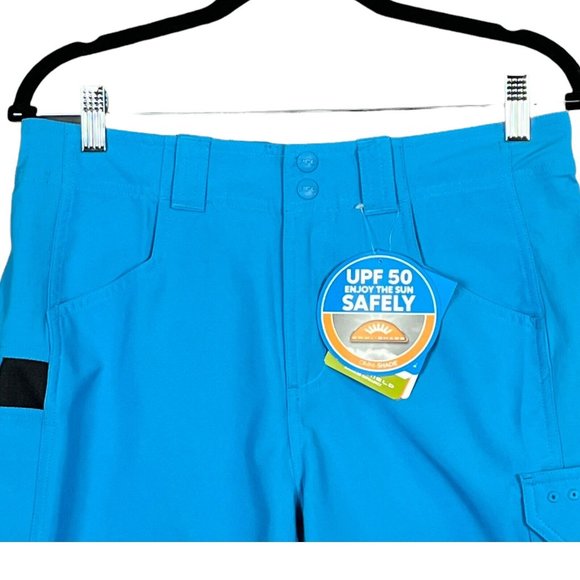 Columbia Mens Cargo Short Size 30 x10 Blue UPF 50 Sun Protect Omni Shield /Shade - Picture 12 of 12